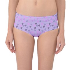 Heart Drops Violet Mid-waist Bikini Bottoms by snowwhitegirl