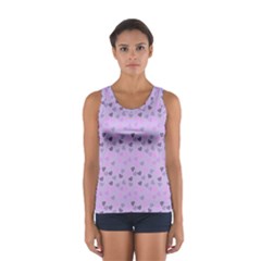 Heart Drops Violet Sport Tank Top  by snowwhitegirl