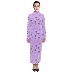 Heart Drops Violet Turtleneck Maxi Dress by snowwhitegirl