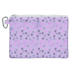 Heart Drops Violet Canvas Cosmetic Bag (xl) by snowwhitegirl