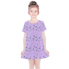 Heart Drops Violet Kids  Simple Cotton Dress