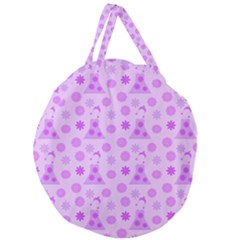 Purple Dress Giant Round Zipper Tote by snowwhitegirl