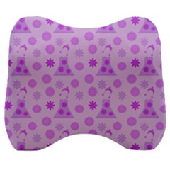 Purple Dress Velour Head Support Cushion