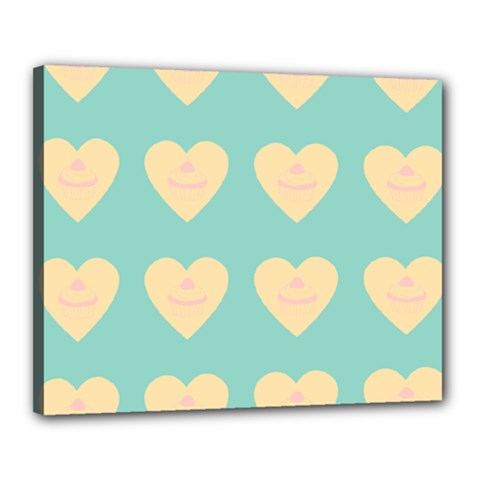 Teal Cupcakes Canvas 20  X 16  by snowwhitegirl