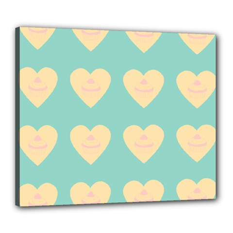 Teal Cupcakes Canvas 24  X 20  by snowwhitegirl