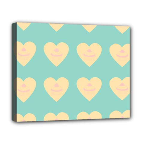 Teal Cupcakes Deluxe Canvas 20  X 16   by snowwhitegirl