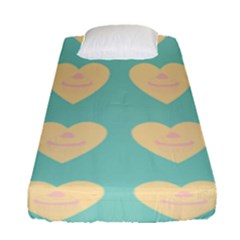 Teal Cupcakes Fitted Sheet (single Size) by snowwhitegirl