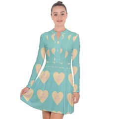 Teal Cupcakes Long Sleeve Panel Dress