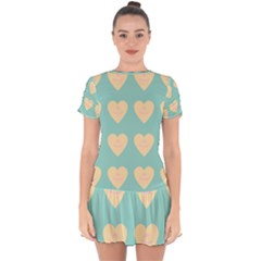 Teal Cupcakes Drop Hem Mini Chiffon Dress by snowwhitegirl