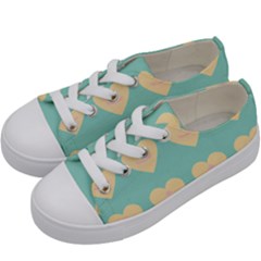 Teal Cupcakes Kids  Low Top Canvas Sneakers by snowwhitegirl