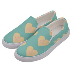 Teal Cupcakes Men s Canvas Slip Ons by snowwhitegirl