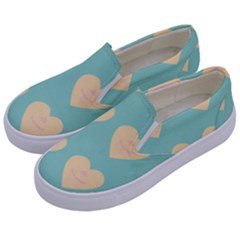 Teal Cupcakes Kids  Canvas Slip Ons by snowwhitegirl