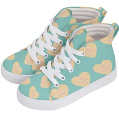 Teal Cupcakes Kid s Hi-top Skate Sneakers by snowwhitegirl