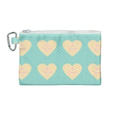 Teal Cupcakes Canvas Cosmetic Bag (medium) by snowwhitegirl