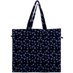 Blue Hearts Canvas Travel Bag