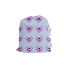 Blue Cupcake Drawstring Pouches (medium)  by snowwhitegirl