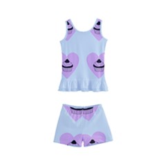 Blue Cupcake Kid s Boyleg Swimsuit