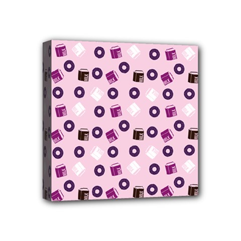 Pink Donuts Mini Canvas 4  X 4  by snowwhitegirl