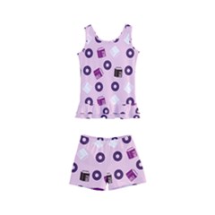 Pink Donuts Kid s Boyleg Swimsuit