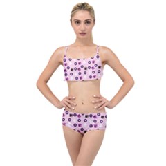 Pink Donuts Layered Top Bikini Set