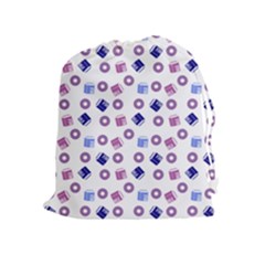 Milk And Donuts Drawstring Pouches (extra Large) by snowwhitegirl