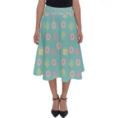 Teal Donuts And Milk Perfect Length Midi Skirt by snowwhitegirl