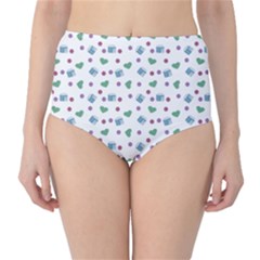 White Milk Hearts Classic High-waist Bikini Bottoms by snowwhitegirl