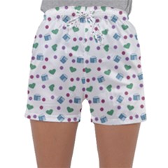 White Milk Hearts Sleepwear Shorts by snowwhitegirl