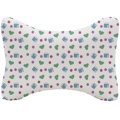 White Milk Hearts Seat Head Rest Cushion