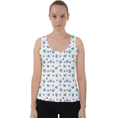 White Milk Hearts Velvet Tank Top by snowwhitegirl