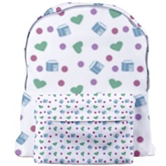 White Milk Hearts Giant Full Print Backpack