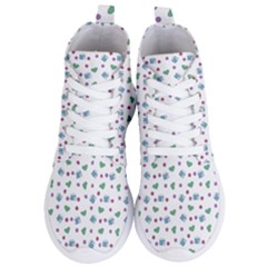 White Milk Hearts Women s Lightweight High Top Sneakers