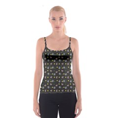 Dark Grey Milk Hearts Spaghetti Strap Top