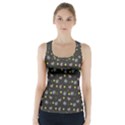 Dark Grey Milk Hearts Racer Back Sports Top View1