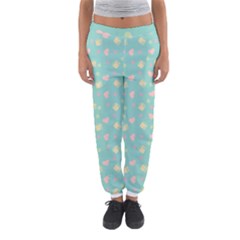 Teal Milk Hearts Women s Jogger Sweatpants by snowwhitegirl