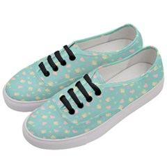 Teal Milk Hearts Women s Classic Low Top Sneakers by snowwhitegirl