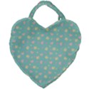 Teal Milk Hearts Giant Heart Shaped Tote View1