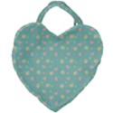 Teal Milk Hearts Giant Heart Shaped Tote View2