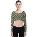 Green Milk Hearts Velvet Crop Top View1