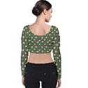 Green Milk Hearts Velvet Crop Top View2