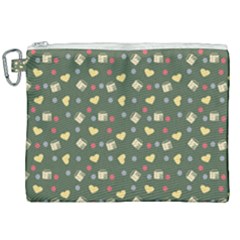 Green Milk Hearts Canvas Cosmetic Bag (xxl) by snowwhitegirl