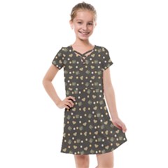 Charcoal Grey  Milk Hearts Kids  Cross Web Dress by snowwhitegirl