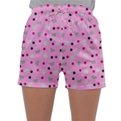 Pink Milk Hearts Sleepwear Shorts by snowwhitegirl