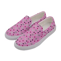 Pink Milk Hearts Women s Canvas Slip Ons by snowwhitegirl