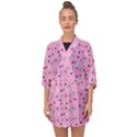 Pink Milk Hearts Half Sleeve Chiffon Kimono View1