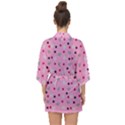 Pink Milk Hearts Half Sleeve Chiffon Kimono View2