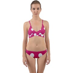 Pink Dot Wrap Around Bikini Set by snowwhitegirl