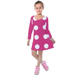 Pink Dot Kids  Long Sleeve Velvet Dress by snowwhitegirl