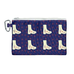 Navy Boots Canvas Cosmetic Bag (large) by snowwhitegirl