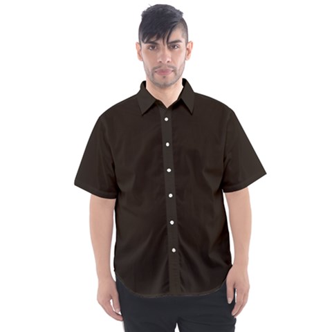 Dark Brown Men s Short Sleeve Shirt by snowwhitegirl